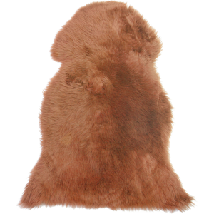 Beliani Sheepskin Rug Brown 65 x 110 cm Natural High Pile Rustic Style Material:Sheepskin Size:xx65