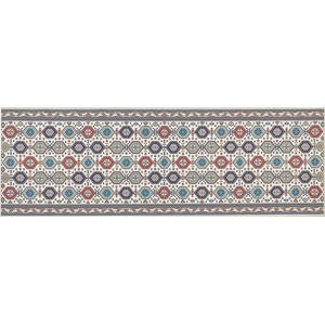 Beliani Runner Rug Multicolour Polyester 80 x 240 cm Oriental Pattern Anti-Slip Bottom Vintage Style Modern Hallway Material:Polyester Size:xx80