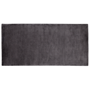 Beliani Area Rug Dark Grey Viscose 80 x 150 cm Tufted Low Pile Modern Material:Viscose Size:xx80