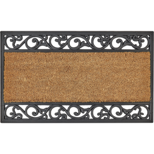 Beliani Doormat Natural Coir PVC Backing Anti-Slip Rubber 45 x 75 cm Modern Indoor Decoration Material:Coir Size:xx45