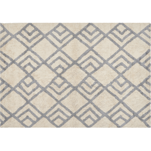 Beliani Area Rug Beige and Rug Cotton 160  x 230  cm Rectangular Hand Tufted Living Room Bedroom Decor Material:Cotton Size:xx160