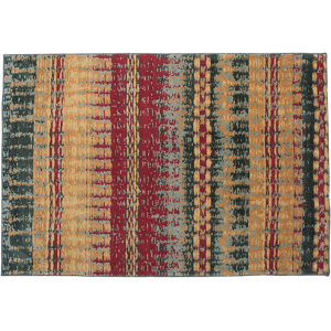 Beliani Area Rug Multicolour 140 x 200 cm Flat Weave Material:Polyester Size:xx140