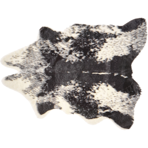 Beliani Faux Cowhide Rug Black Faux Fur Living Room Bedroom Contemporary  Material:Acrylic Size:xx60