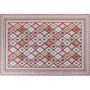 Beliani Area Rug Multicolour Cotton 160 x 230  cm Modern Geometric Pattern Soft Home Decor Material:Cotton Size:xx160