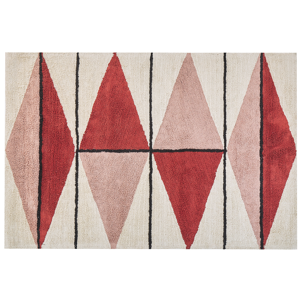 Beliani Area Rug Multicolour Cotton 160 x 230 cm Low Pile Geometric Pattern Rectangular Retro Material:Cotton Size:xx160