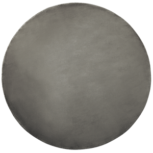 Beliani Rug Dark Grey Viscose Round 140 cm Hand Tufted Low Pile Modern Material:Viscose Size:xx140