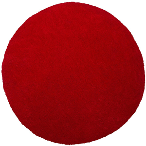 Beliani Shaggy Area Rug Red 140 cm Modern High-Pile Machine-Tufted Round Carpet Material:Polyester Size:xx140