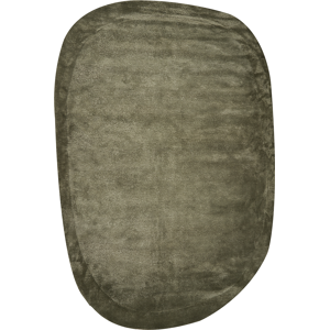 Beliani Area Rug Green Viscose and Wool Irregular Shape 200 x 300 cm Modern Glam Style Material:Viscose Size:xx200