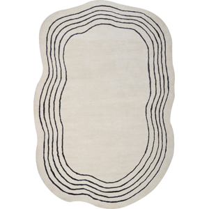 Beliani Area Rug Beige Viscose and Wool Irregular Shape 200 x 300 cm Modern Glam Style Material:Viscose Size:xx200