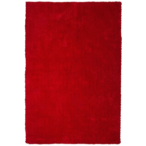 Beliani Shaggy Area Rug Red 200 x 300 cm Modern High-Pile Machine-Tufted Carpet Material:Polyester Size:xx200
