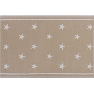 Beliani Outdoor Rug Mat Beige Synthetic 120 x 180 cm Star Pattern Eco Friendly Modern Material:Polypropylene Size:xx120