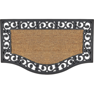 Beliani Doormat Natural Coir PVC Backing Anti-Slip 45 x 75 cm Modern Indoor Decoration Material:Coir Size:xx45