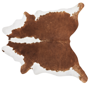 Beliani Cowhide Rug Brown and White Cow Hide Skin 2-3 m² Country Rustic Style Throw Brazilian Cow Hide Material:Cowhide Leather Size:xx