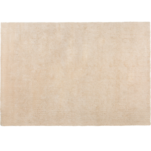 Beliani Shaggy Area Rug Beige 140 x 200 cm Modern High-Pile Machine-Tufted Rectangular Carpet Material:Polyester Size:xx140