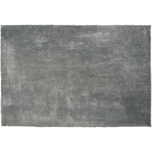 Beliani Shaggy Area Rug Grey Cotton Polyester Blend 140 x 200 cm Fluffy Dense Pile  Material:Polyester Size:xx140