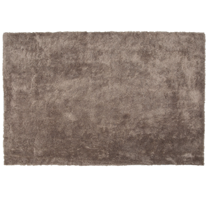 Beliani Shaggy Area Rug Light Brown Cotton Polyester Blend 200 x 300 cm Fluffy Dense Pile Material:Polyester Size:xx200