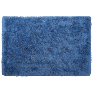 Beliani Shaggy Area Rug High-Pile Carpet Solid Blue Polyester Rectangular 160 x 230 cm Material:Polyester Size:xx160