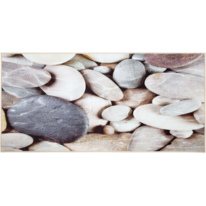 Beliani Area Rug Carpet Polyester Fabric Modern Pattern Pebbles 3D Print Rectangular 80 x 150 cm  Material:Polyester Size:xx80