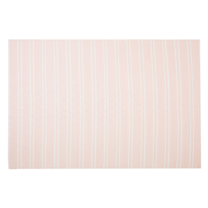 Beliani Area Rug Carpet Pink Reversible Synthetic Material Outdoor and Indoor White Stripes Rectangular 140 x 200 cm Material:PVC Size:xx140