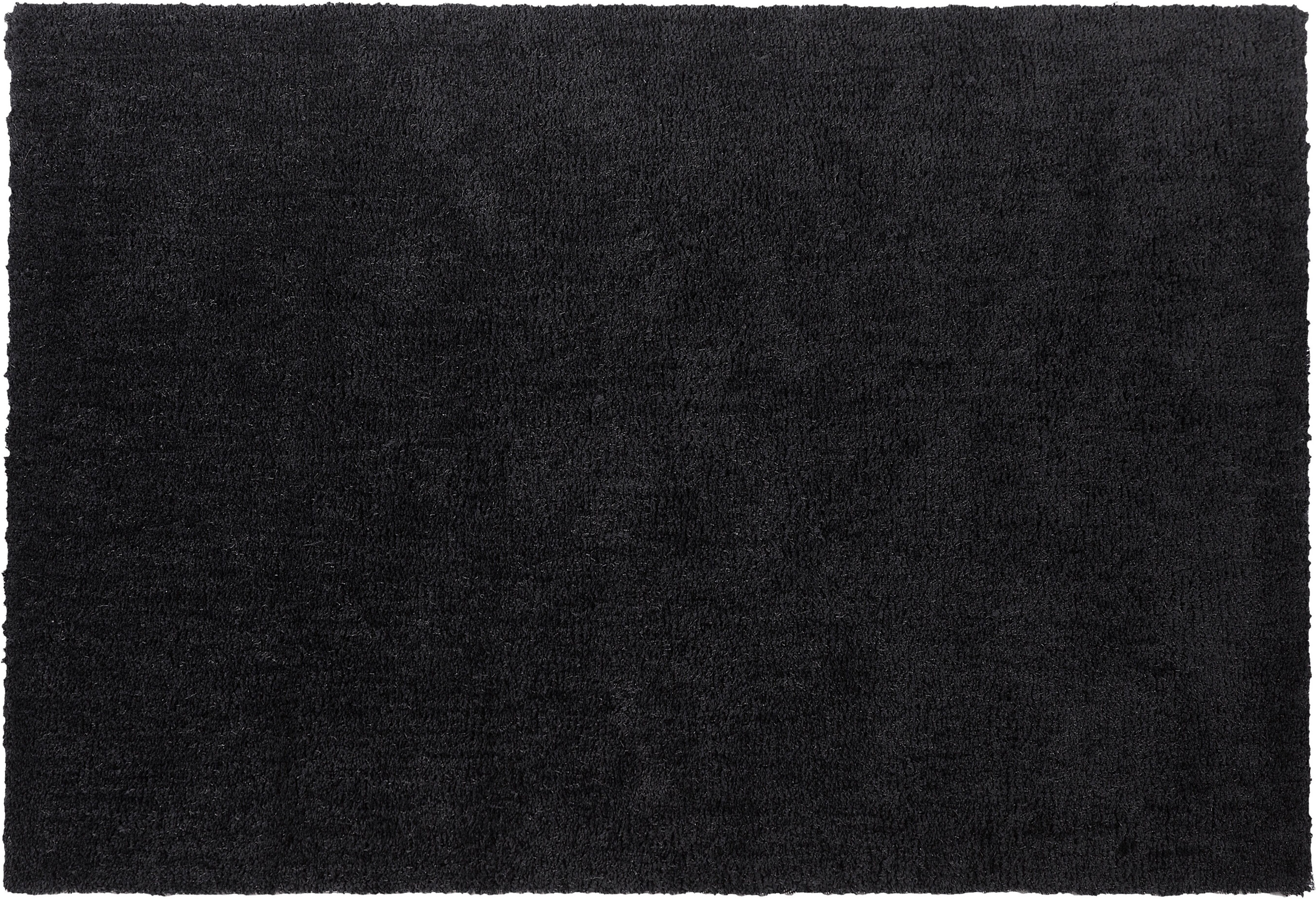 Beliani Shaggy Area Rug Black 140 x 200 cm Modern High-Pile Handmade Tufted Rectangular Carpet