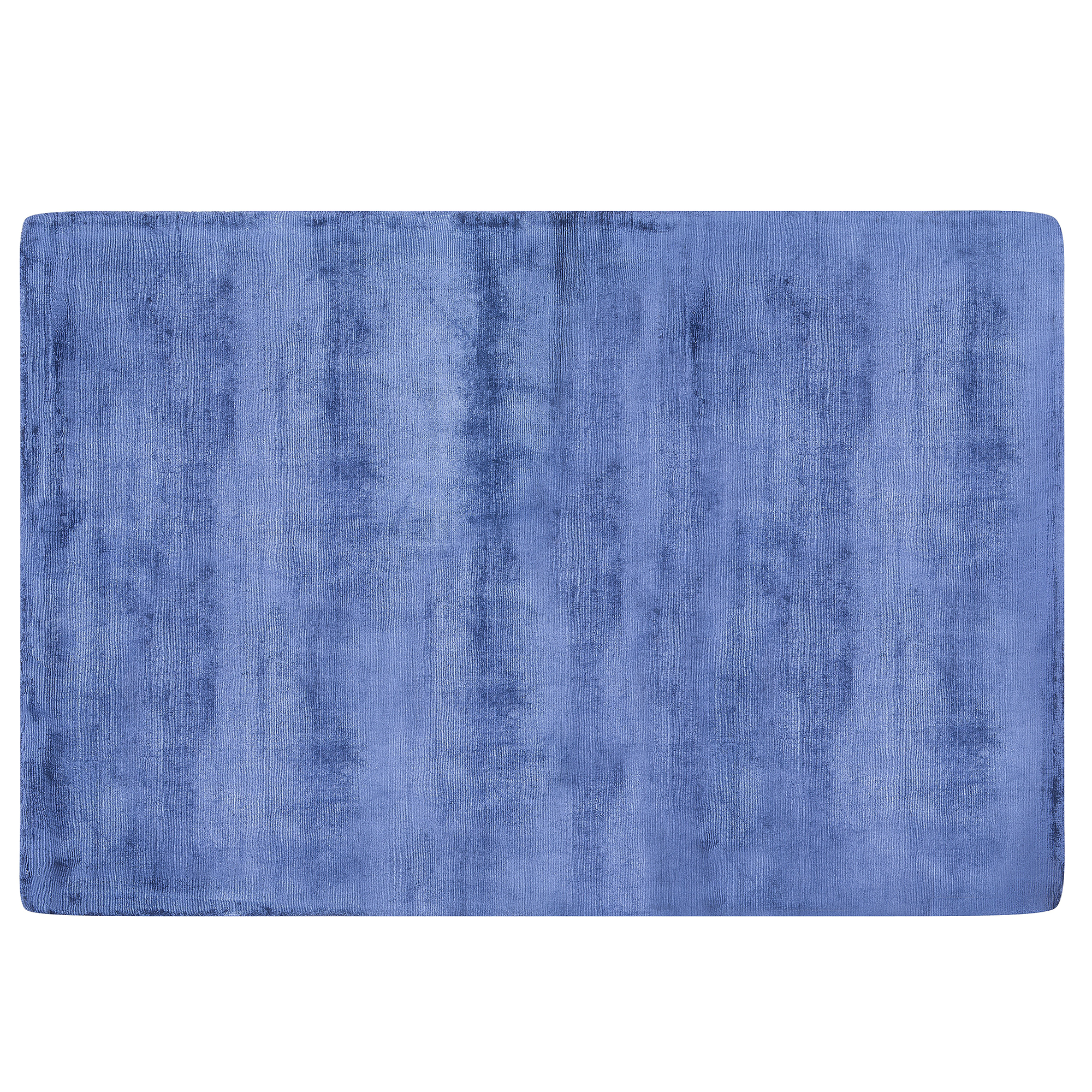 Beliani Rug Blue Viscose 200 x 140 cm Hand Tufted Low Pile Modern