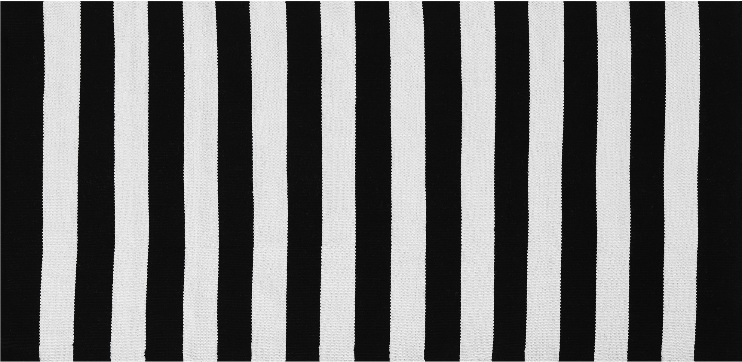 Beliani Area Rug Black White Fabric 80 x 150 cm Indoor Outdoor Stripe Pattern Modern