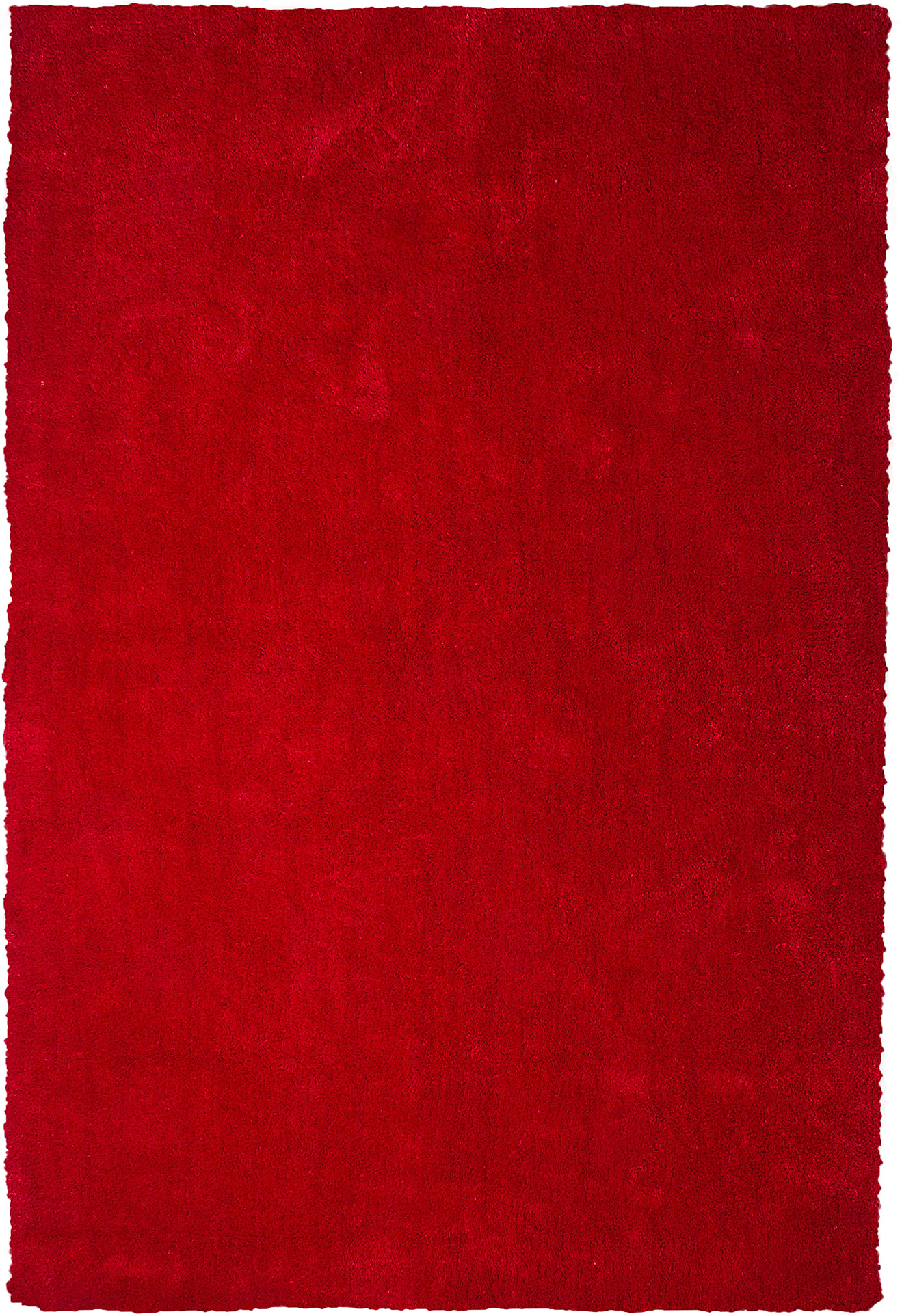 Beliani Shaggy Area Rug Red 140 x 200 cm Modern High-Pile Handmade Tufted Rectangular Carpet