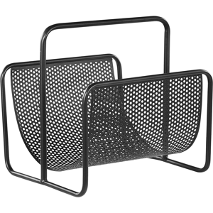 Beliani Magazine Rack Black Iron Newspapers Storage Holder Modern Design Home Decor Material:Iron Size:30x32x33