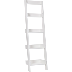 Beliani 4-Tier Ladder Bookcase White Book Shelf Display Material:MDF Size:36x166x45