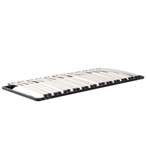 Beliani Bed Base EU Single Size 3ft Solid Wood Slats Metal Frame Material:Steel Size:x9x90