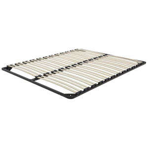 Beliani Slatted Bed Base Poplar EU Super King 6ft Frame Bed Base Material:Steel Size:x9x180