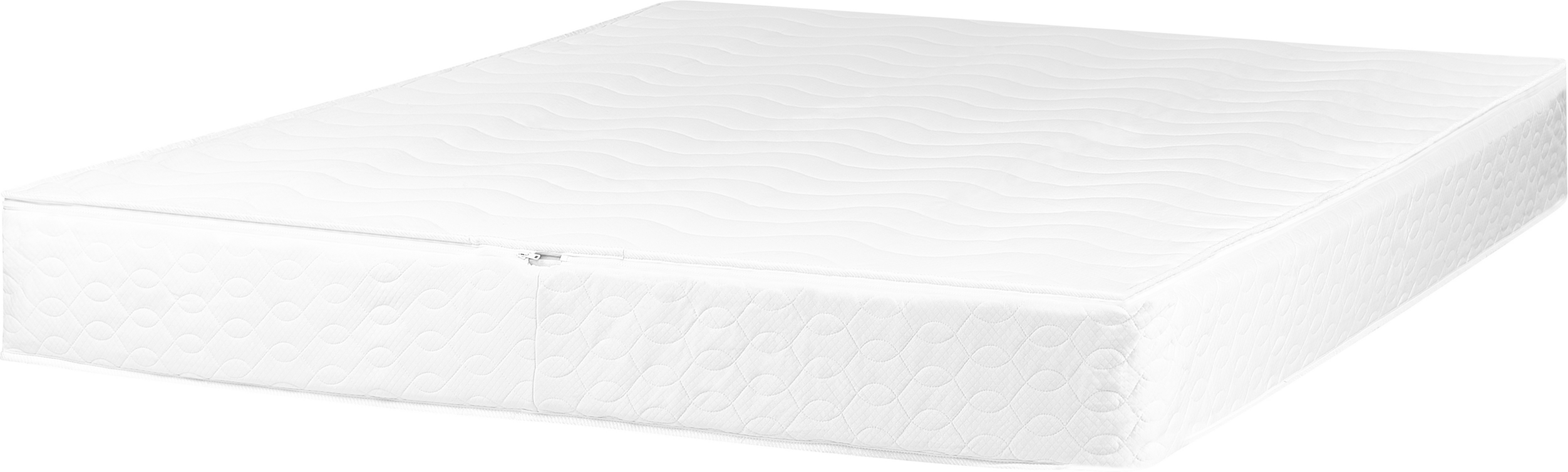 Beliani Waterbed Mattress Cover White Cotton King Size 160 x 200 cm