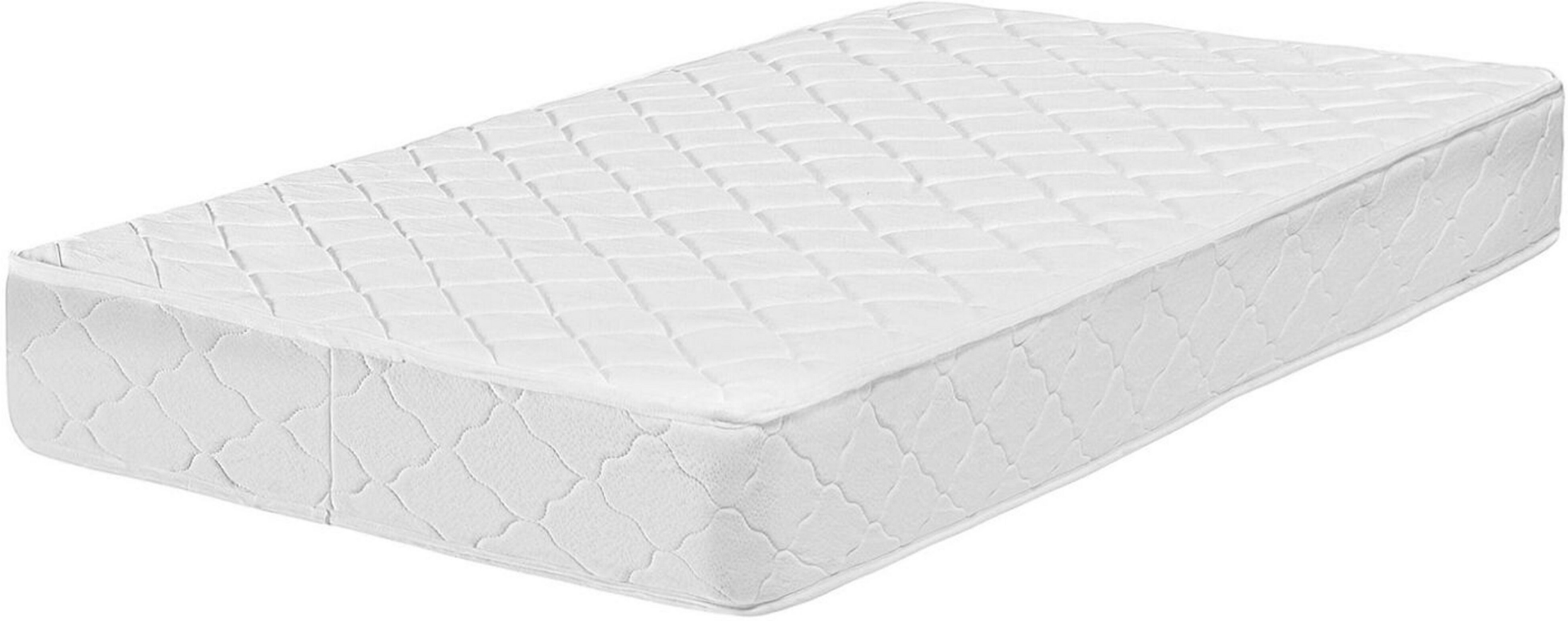 Beliani Double Sided Mattress White Fabric EU Single Medium Hard