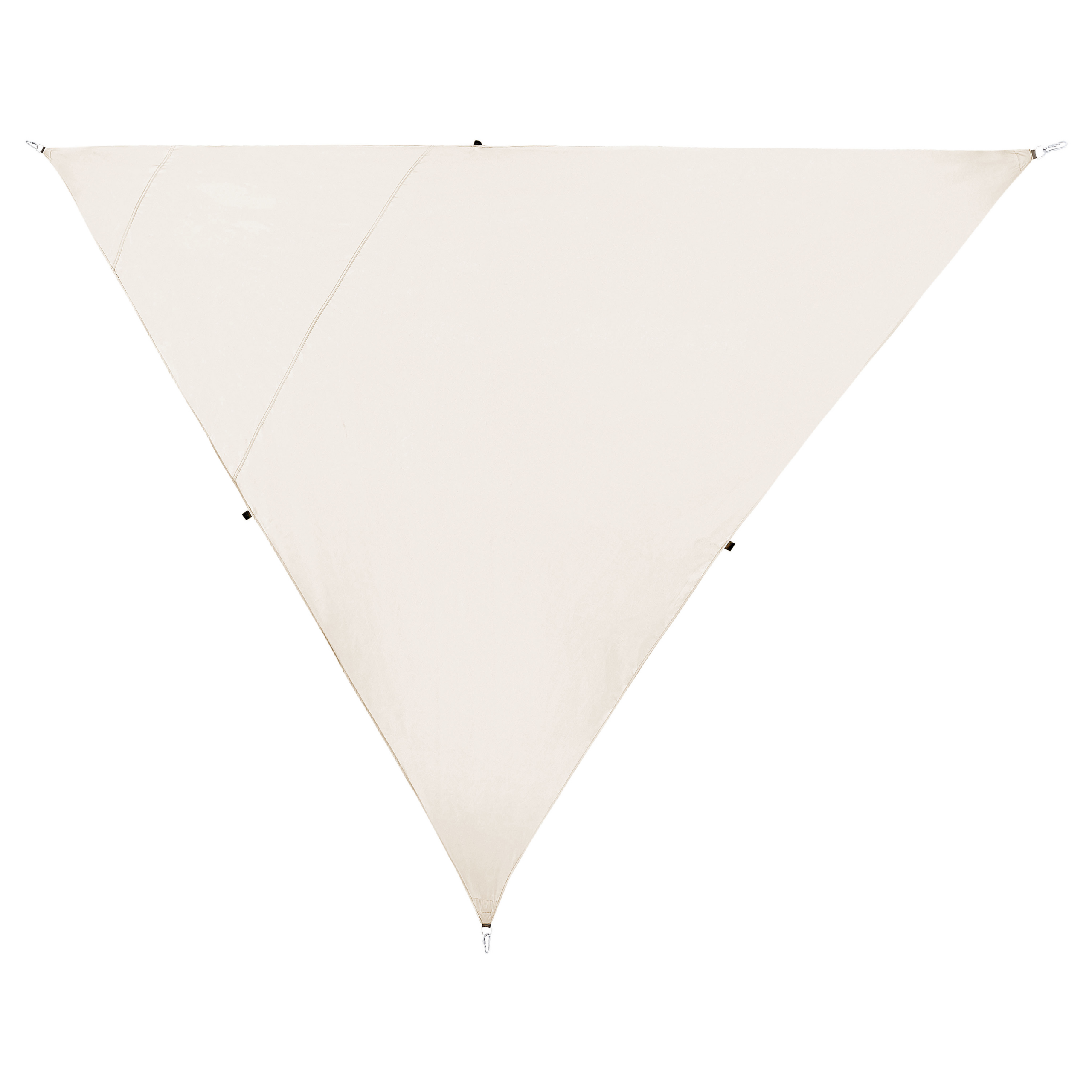 Beliani Outdoor Garden Patio Shade Sail Canopy Sunscreen Triangle 3x3x3m Water UV Resistant Off-white Material:Polyester Size:300x300x300