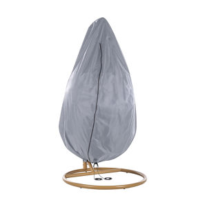 Beliani Hanging Chair Cover Grey PVC Polyester 210 x 120 cm Protective Rain Cover for Outdoor Furniture Material:Polyester Size:120x120x200