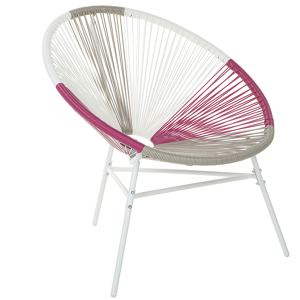 Beliani Garden Chair Multicolour PE Rattan Papasan Modern Material:PE Rattan Size:76x85x76