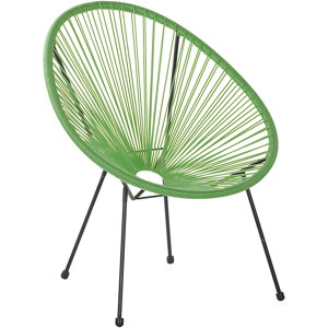 Beliani Garden Chair Green PE Rattan Papasan Modern Material:PE Rattan Size:90x87x70