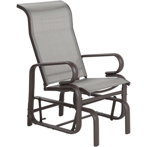 Beliani Garden Rocking Chair Brown Aluminium Frame Outdoor Rocker Material:Aluminium Size:78x104x60