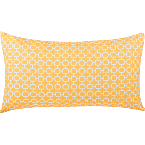 Beliani Patio Cushion Yellow Pattern Fabric 40 x 70 cm Water Resistant Removable Cover Material:Polyester Size:70x8x40