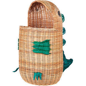 Beliani Wicker Dragon Basket Natural Rattan Woven Toy Hamper Child's Room Accessory Material:Rattan Size:48x51x48