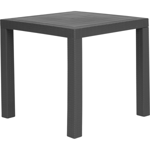 Beliani Garden Dining Table Grey 80 x 80 cm 4 Seater Square Minimalistic Material:Synthetic Material Size:x76x80