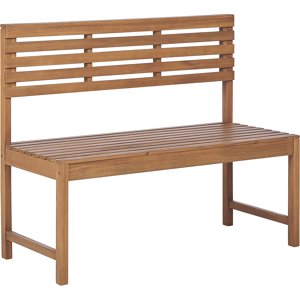 Beliani Outdoor Bench Acacia Wood 50 x 110 cm 2 Seater Small Patio Weather Resistant Material:Acacia Wood Size:40x92x110