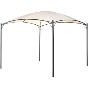 Beliani Pergola Beige Polyester Steel 305 x 305 cm Fabric Shade Metal Frame Garden Pavilion Material:Polyester Size:305x212x305