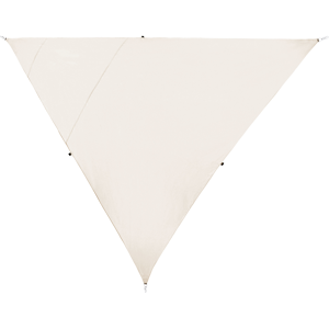 Beliani Outdoor Garden Patio Shade Sail Canopy Sunscreen Triangle 3x3x3m Water UV Resistant Off-white Material:Polyester Size:300x300x300