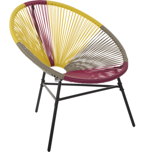 Beliani Garden Chair Multicolour PE Rattan Papasan Modern Material:PE Rattan Size:76x85x76