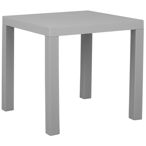 Beliani Garden Dining Table Light Grey 80 x 80 cm 4 Seater Square Minimalistic Material:Synthetic Material Size:x76x80