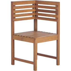 Beliani Balcony 1-Seat Corner Section Acacia Wood Chair Small Patio Weather Resistant Material:Acacia Wood Size:50x92x50