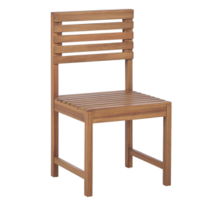 Beliani Balcony 1-Seat Section Acacia Wood Chair Small Patio Weather Resistant Material:Acacia Wood Size:50x92x50