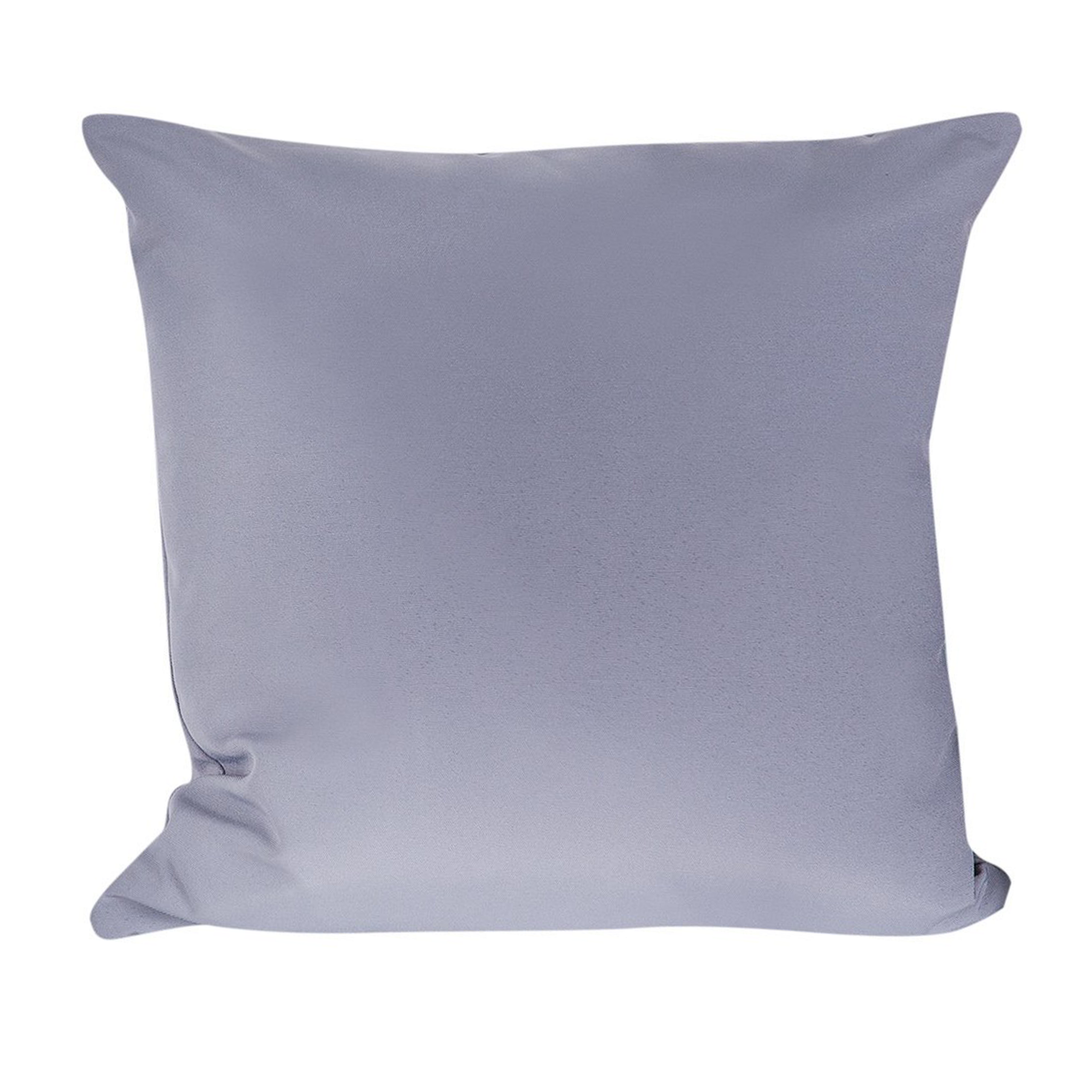 Beliani Outdoor Garden Cushion Grey 50 x 50 cm Water Resistant Square Removable Cover
