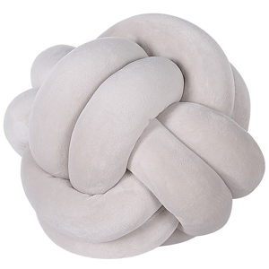 Beliani Decorative Cushion Grey Velvet Knot Pillow 20 x 20 cm Decor Accessories Material:Velvet Size:20x20x20